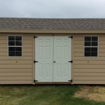 East Troy gable with rollup door and extra double doors. 